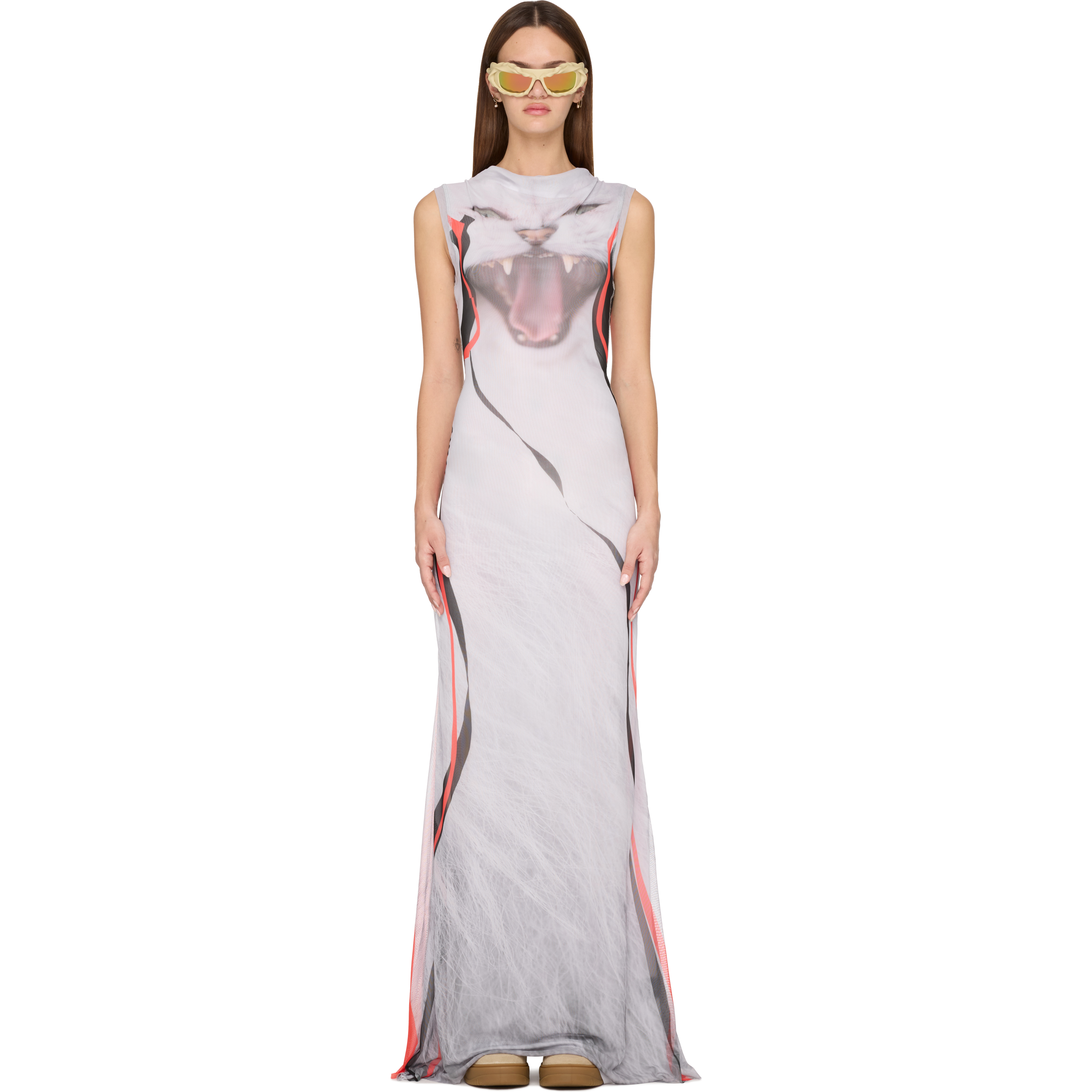 Mesh Maxi Dress - 1