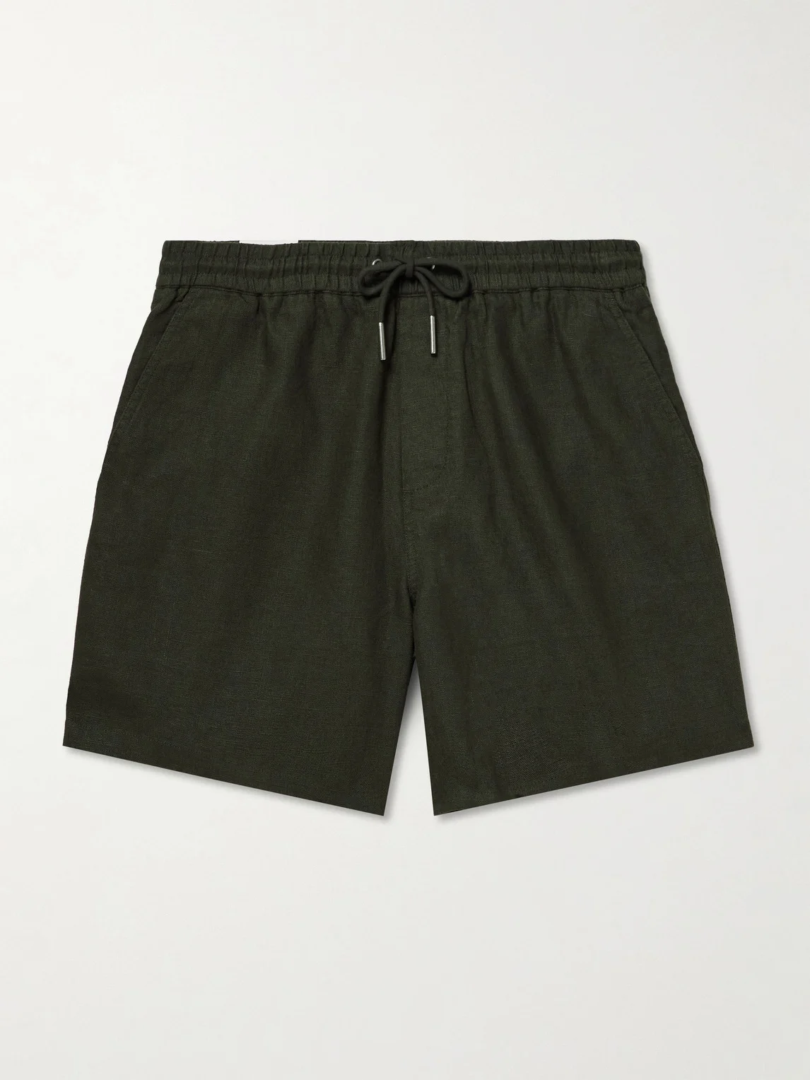 Gregor 1454 Straight-Leg Linen Drawstring Shorts - 1