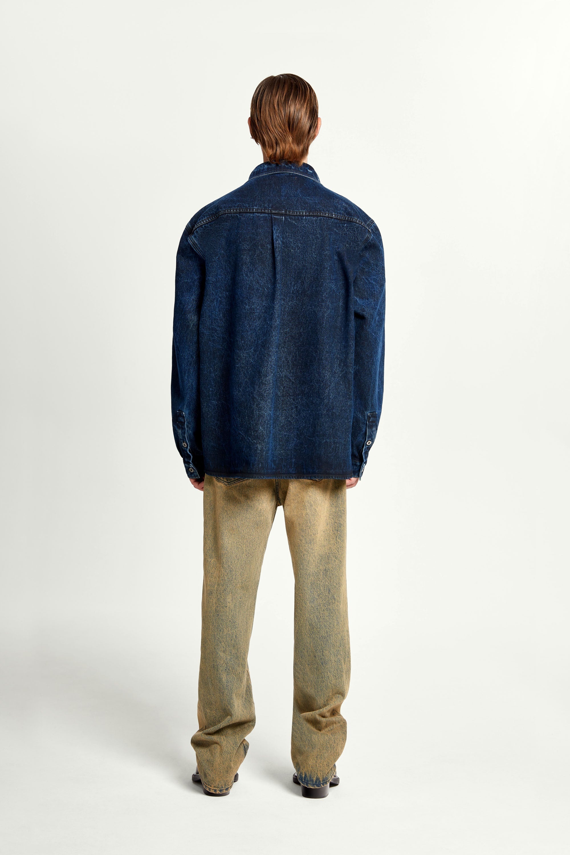 Pinched Logo Denim Shirt - 6