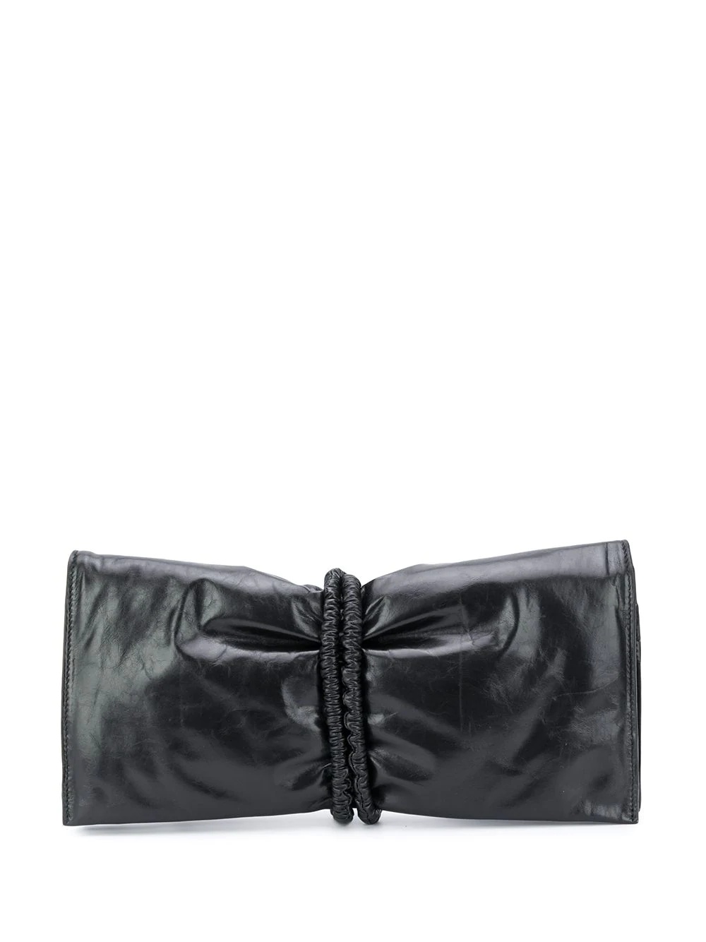 leather foldover clutch bag - 1