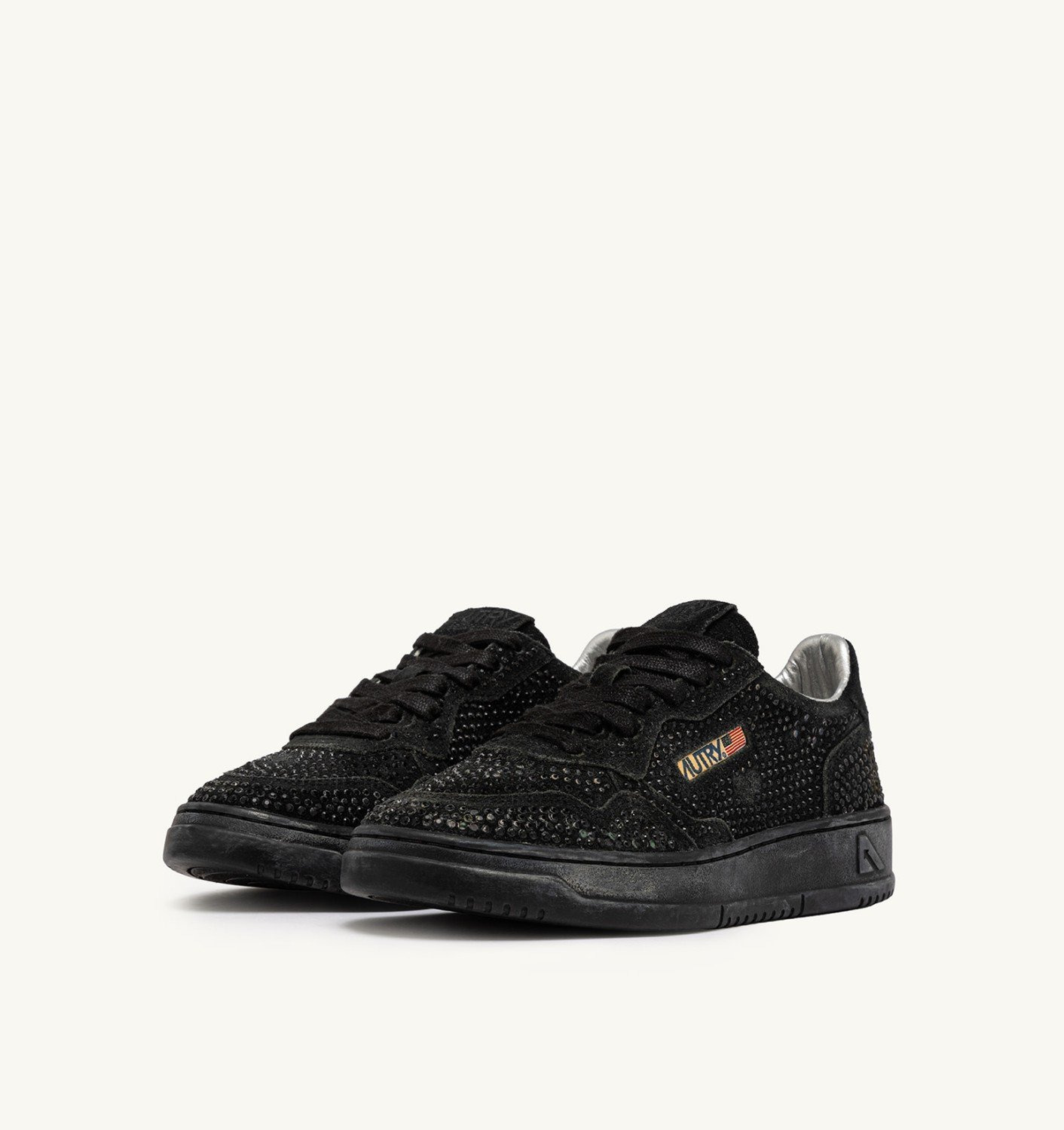 MEDALIST LOW 'CRYSTAL' MICRO RHINESTONES SNEAKERS BLACK - 2