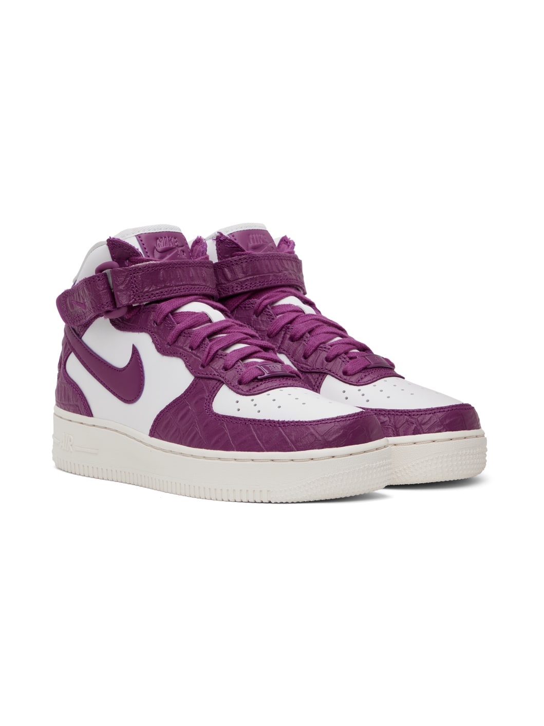 Purple & White Air Force 1 '07 Sneakers - 4