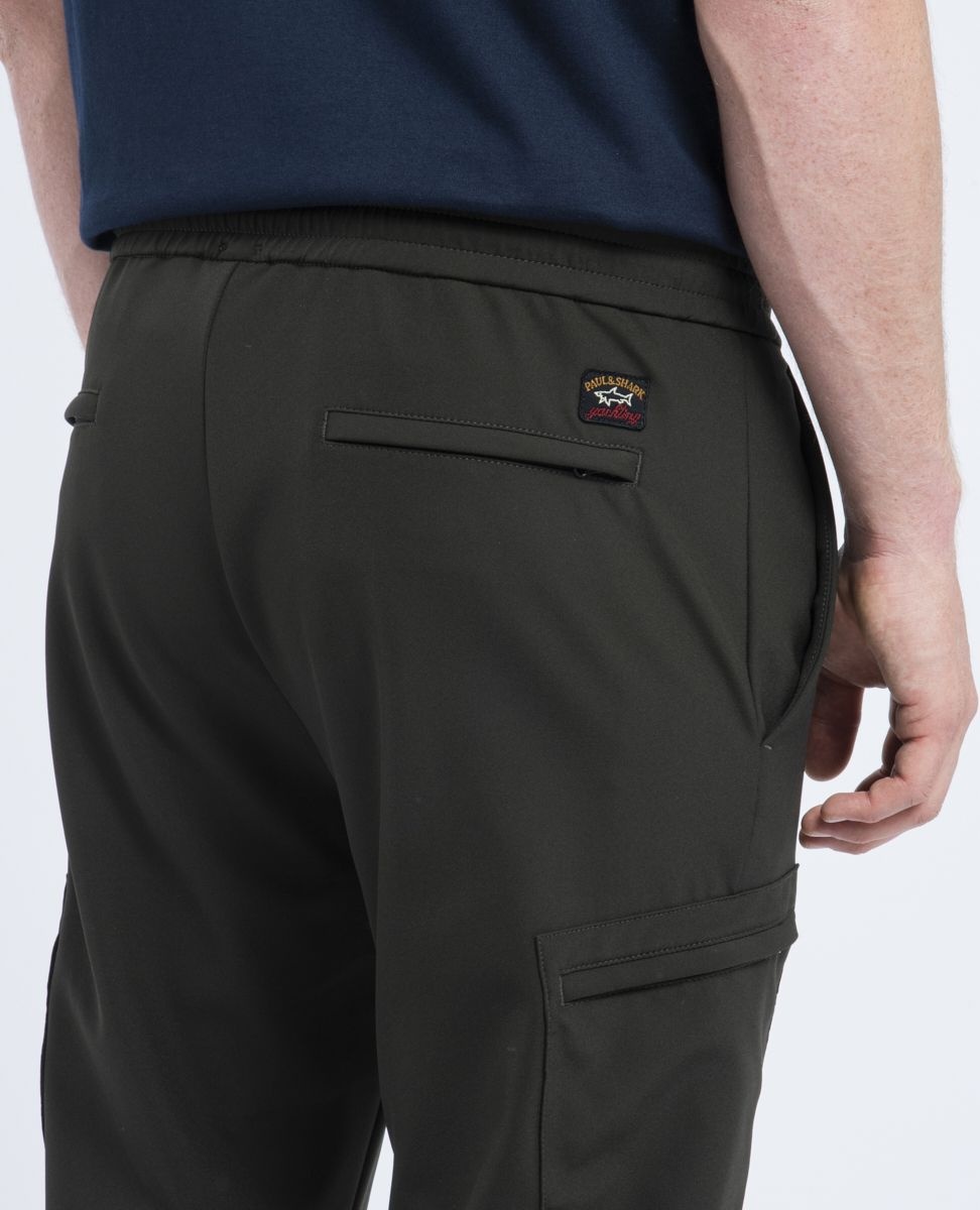 Stretch nylon Cargo Trousers with drawstring - 5