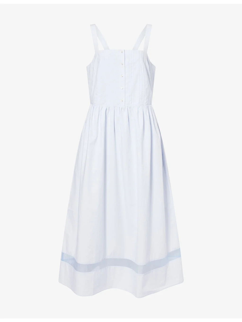 Sway Button-Front Cotton-Poplin Maxi Dress - 1