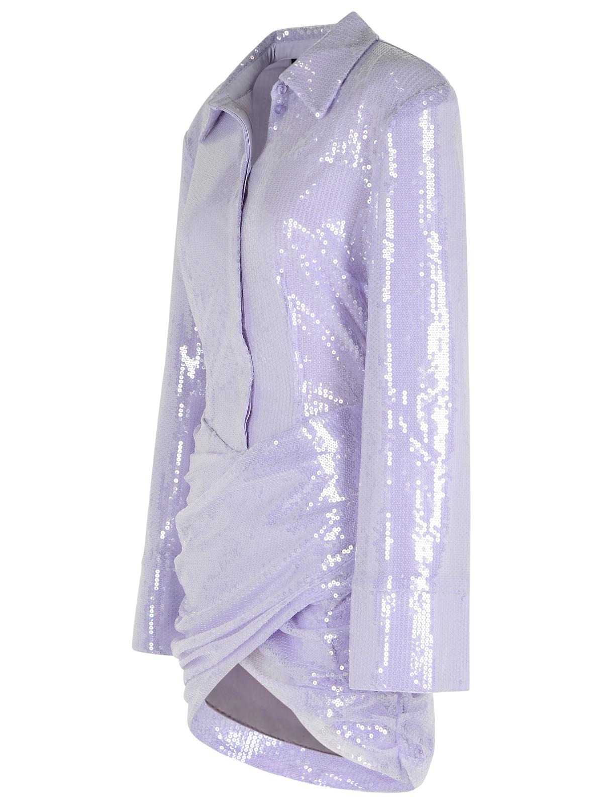 Rotate Misty Lilac Polyester Sequined Mini Dress Women - 2