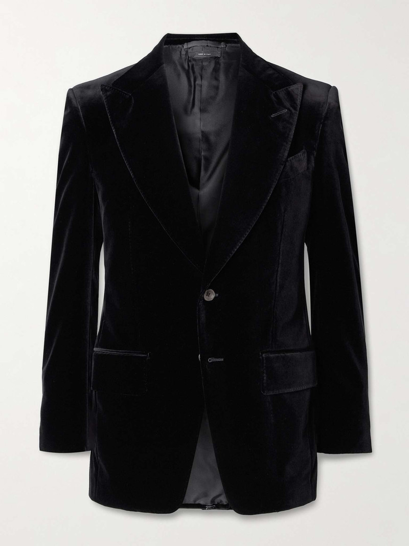 Atticus Slim-Fit Cotton-Velvet Blazer 1