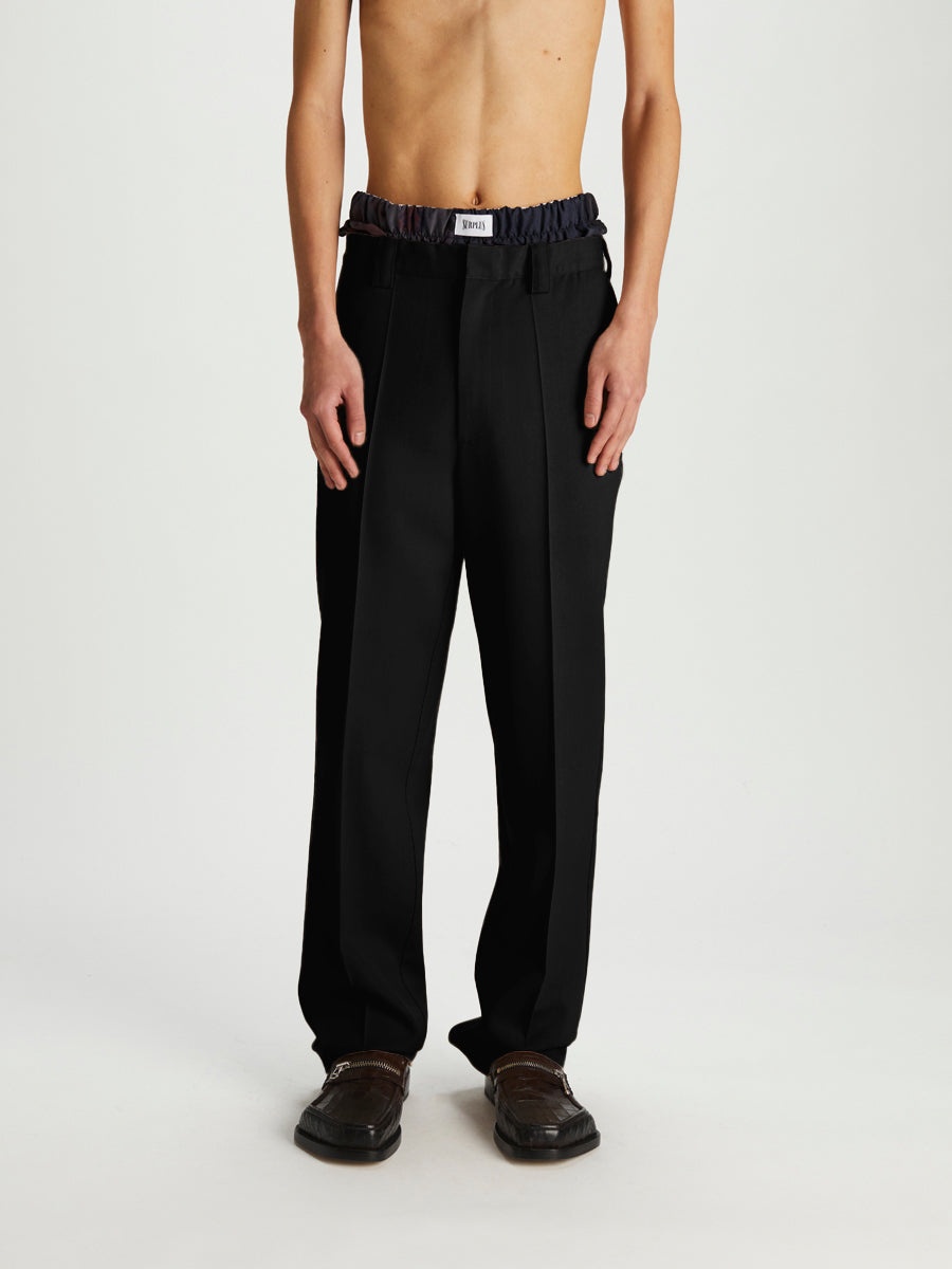 Straighttone Trousers Black - 1