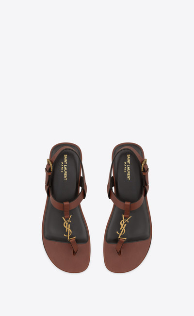 SAINT LAURENT cassandre sandals in smooth leather outlook