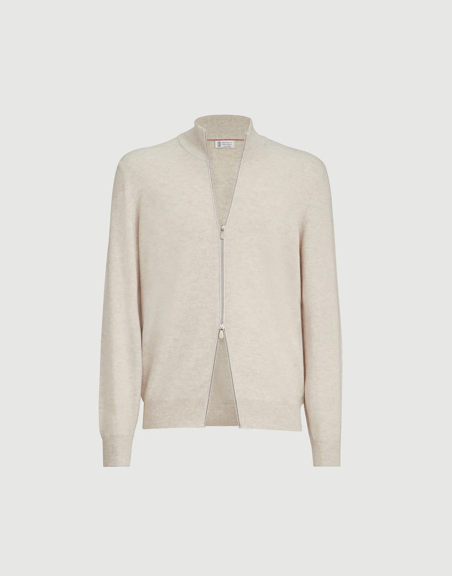 Cashmere turtleneck cardigan with zipper - 1