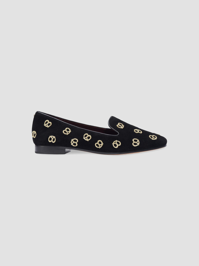 Women's Mini Pretzel Lounge Slippers - Black 1