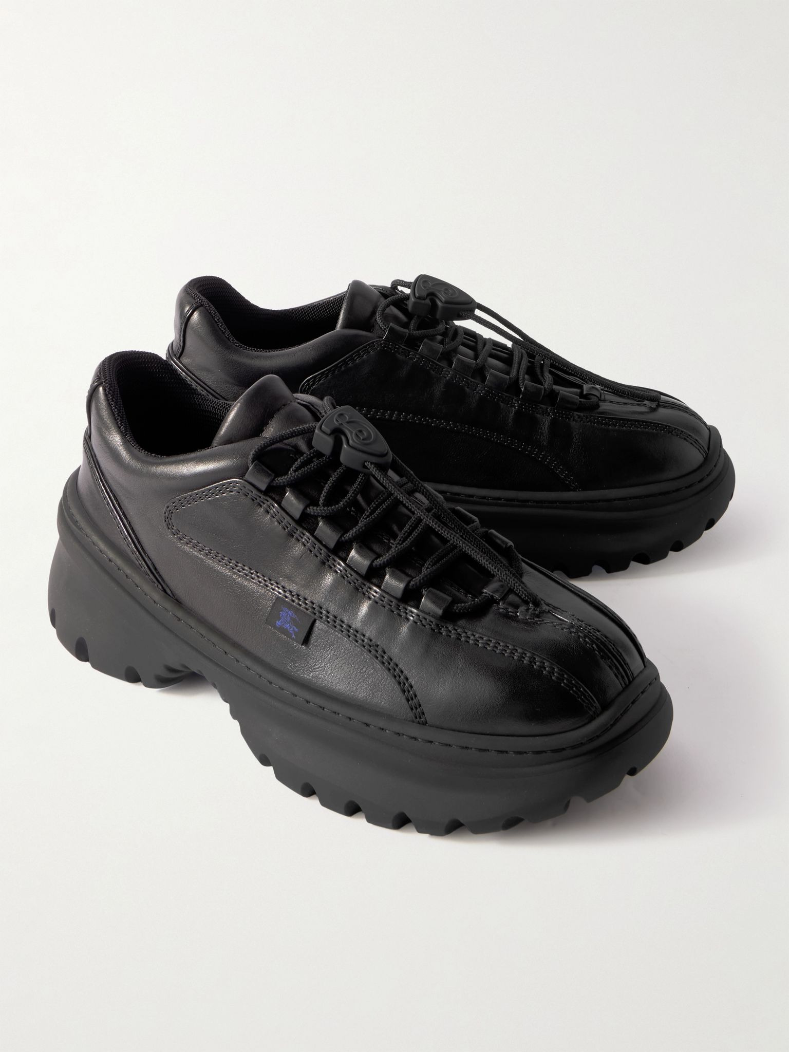 Leather Sneakers Black - 4