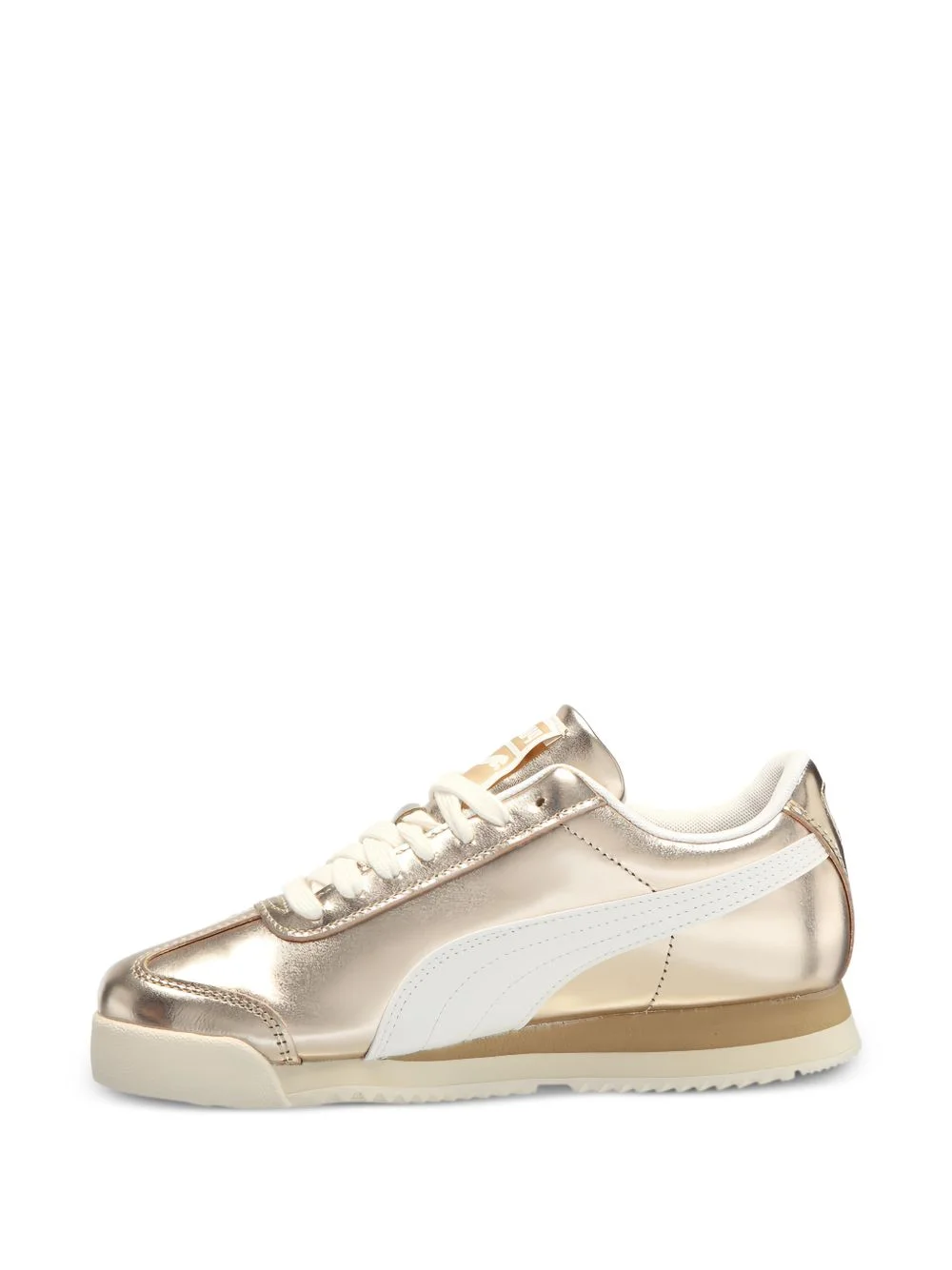 metallic lace-up sneakers - 1