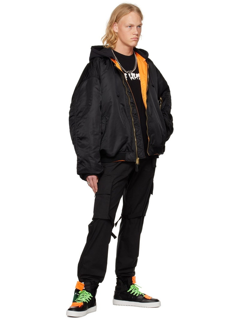 Off-White Black Diag Tab Poly Cargo Pants outlook