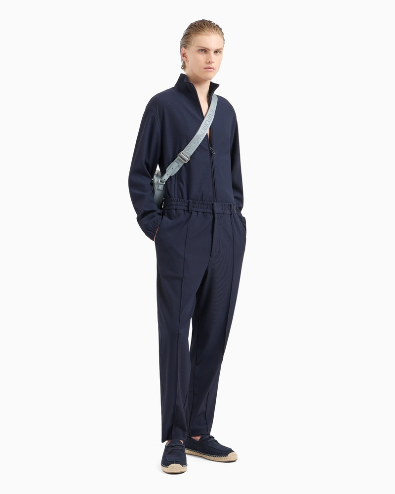 CANNETÉ-EFFECT STRETCH NYLON TROUSERS WITH RIBS 2