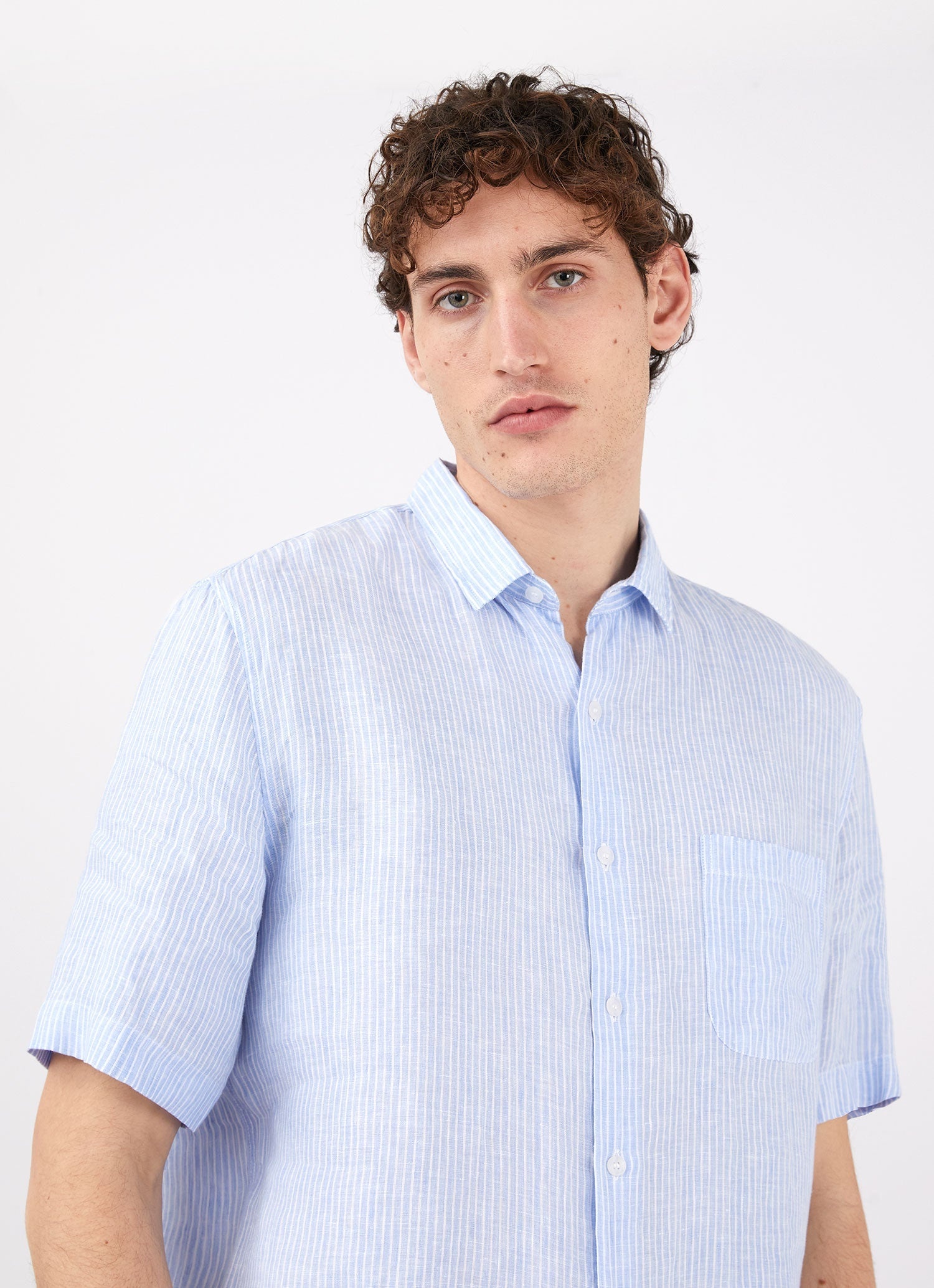 Linen Short Sleeve Shirt - 5