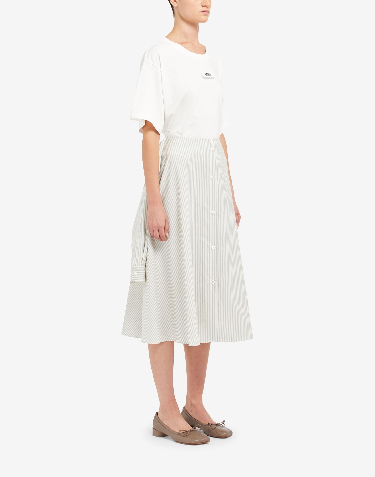 Pinstripe shirt skirt - 3
