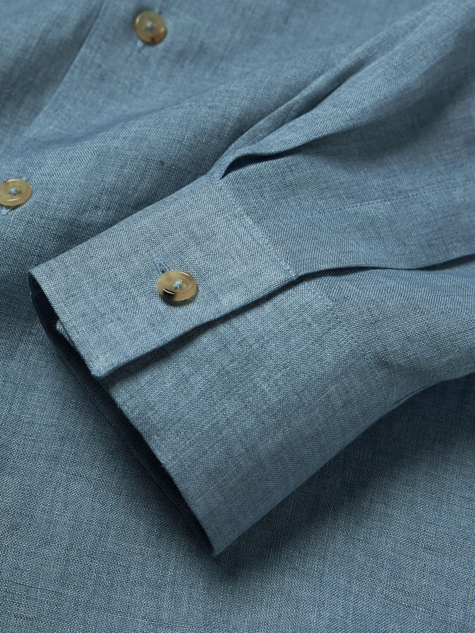 Linen Shirt Blue - 4