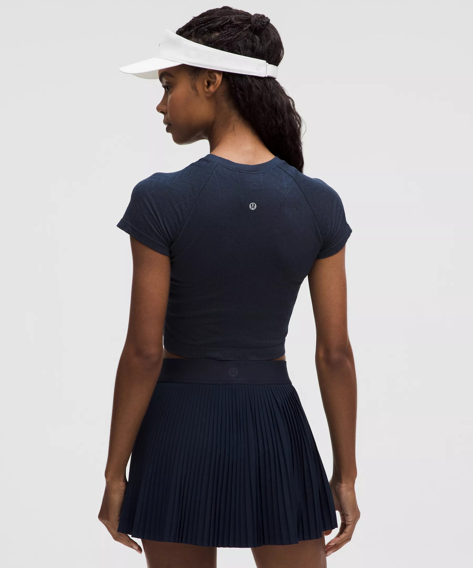 Swiftly Pointelle Cropped Short-Sleeve Shirt - 3