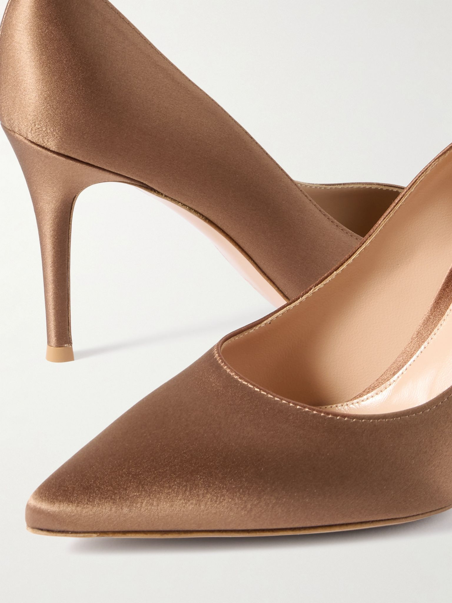 Gianvito 85 satin pumps Brown - 4