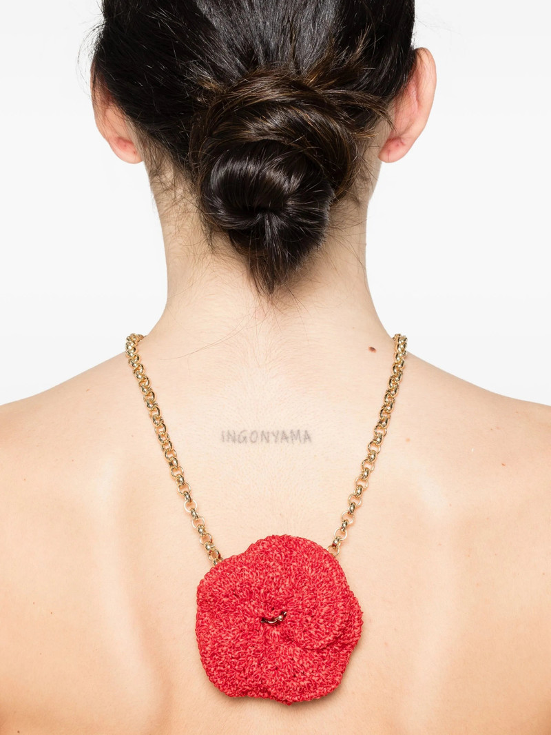 MAGDA BUTRYM crochet-rose chain necklace outlook