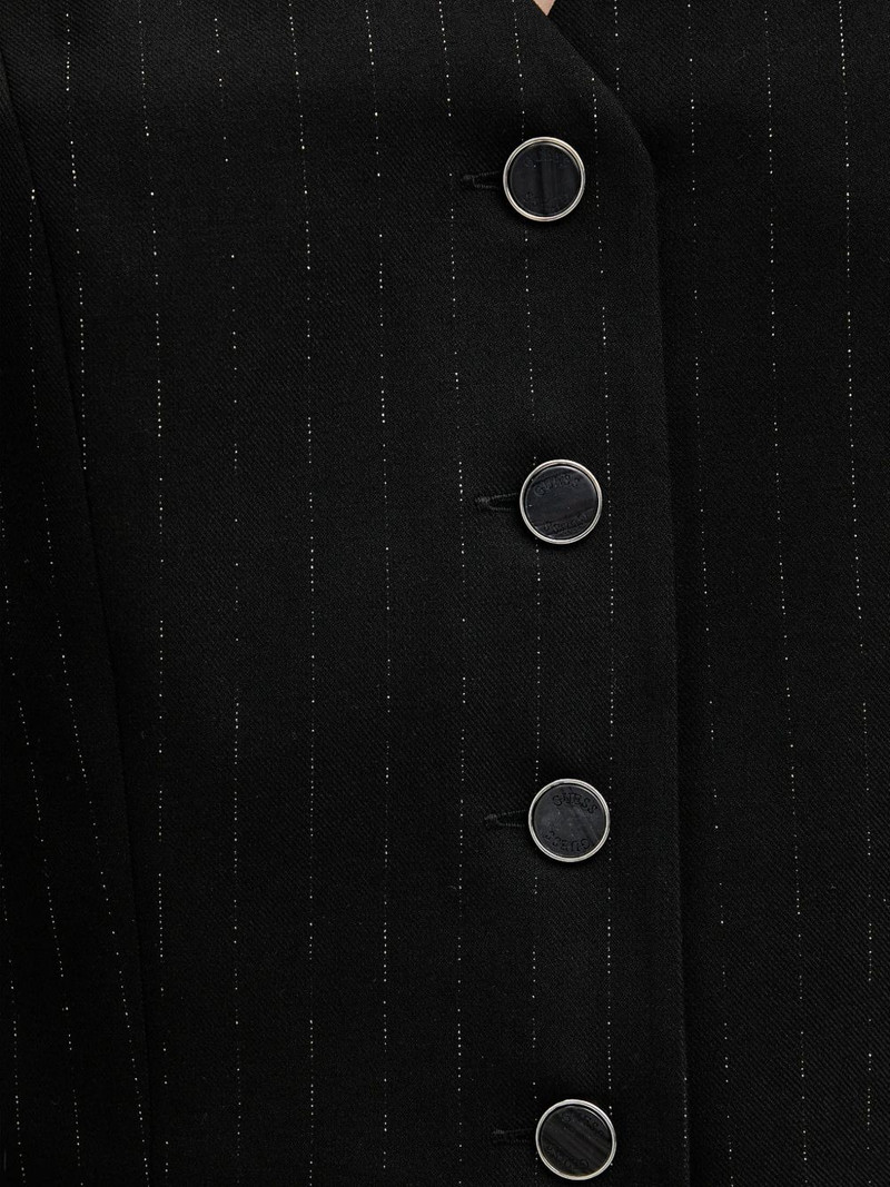 button pinstripe top 5