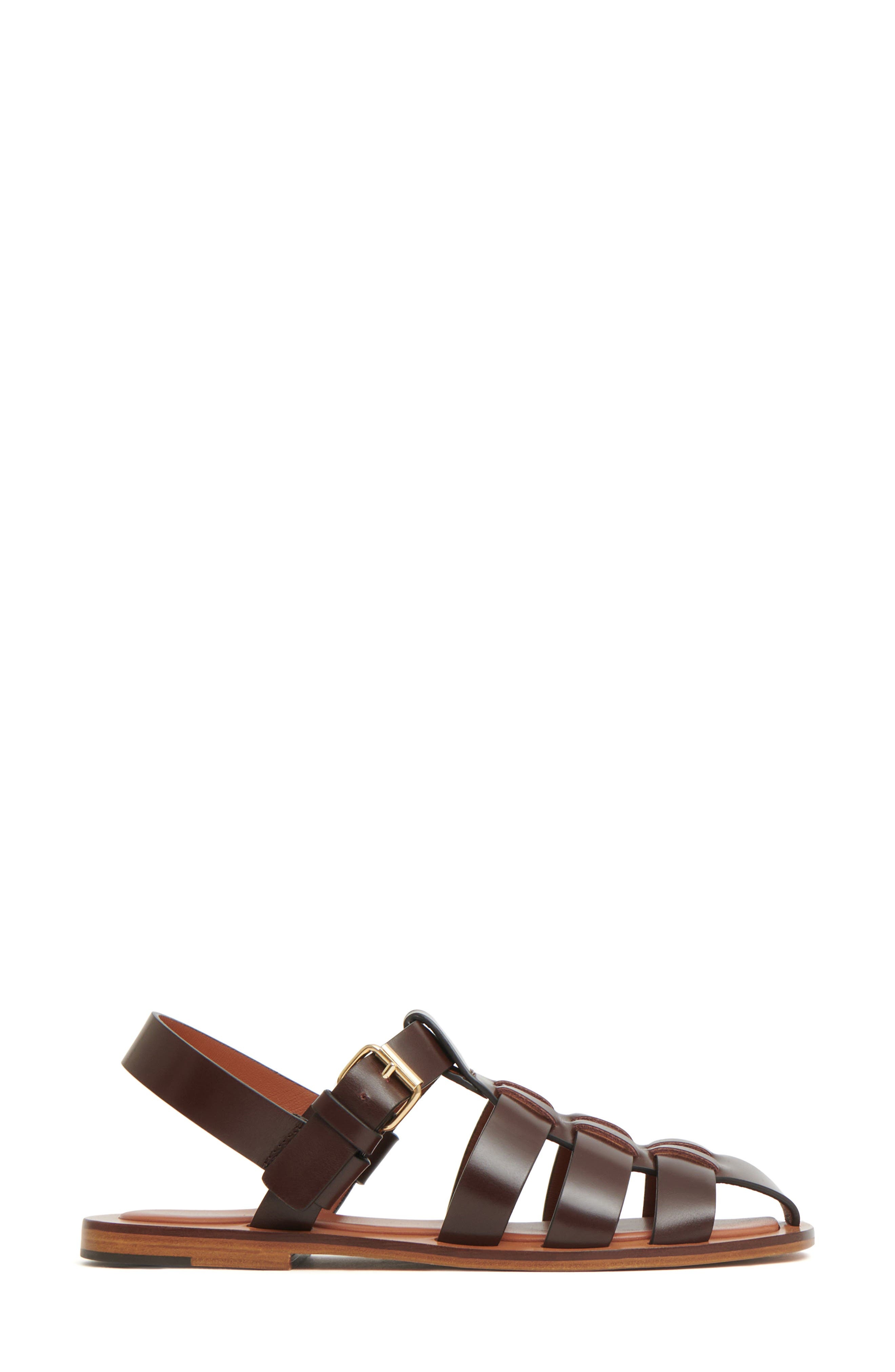 Mansur Gavriel Slingback Fisherman Sandal in Chocolate at Nordstrom - 3