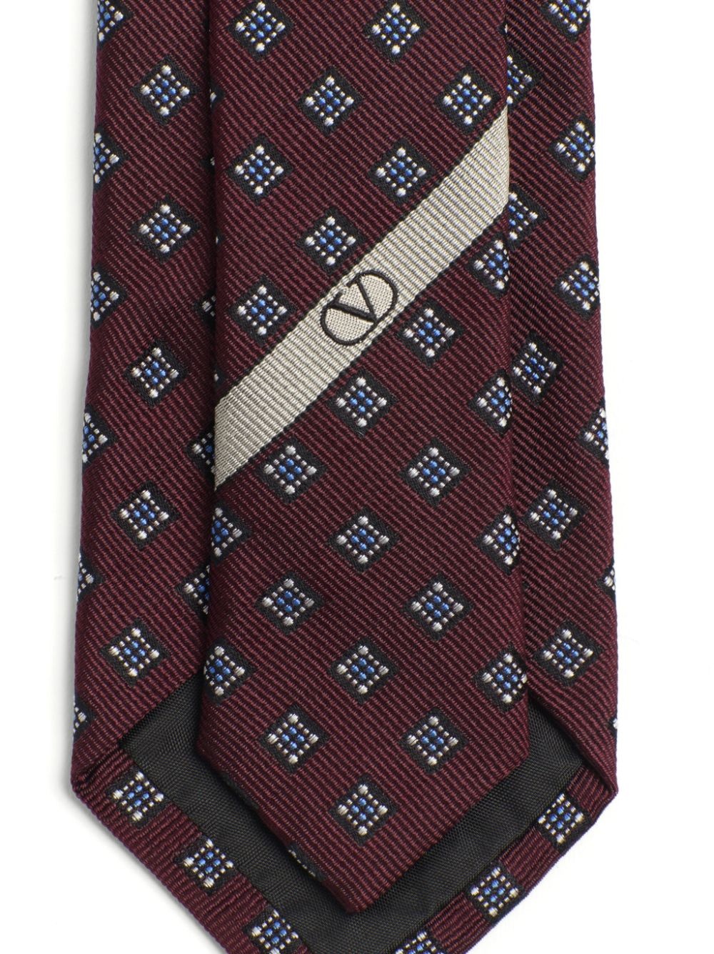 micro-check silk tie - 3