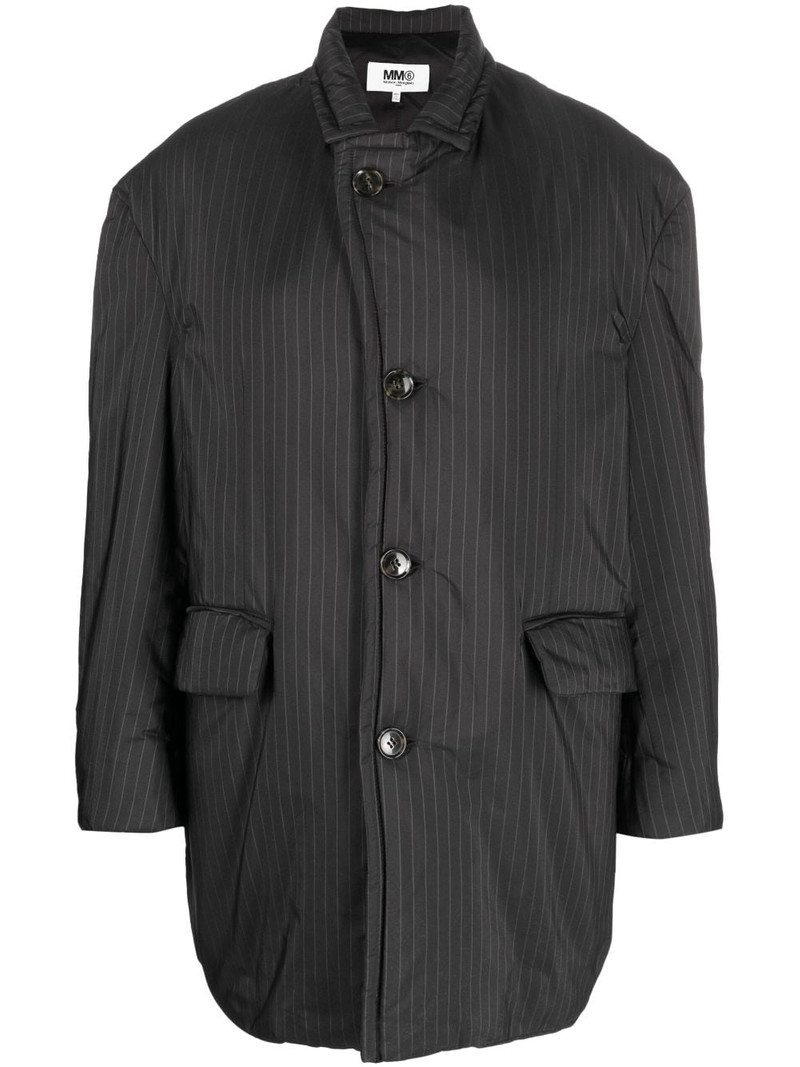pinstripe 단추 fastening 재킷 1