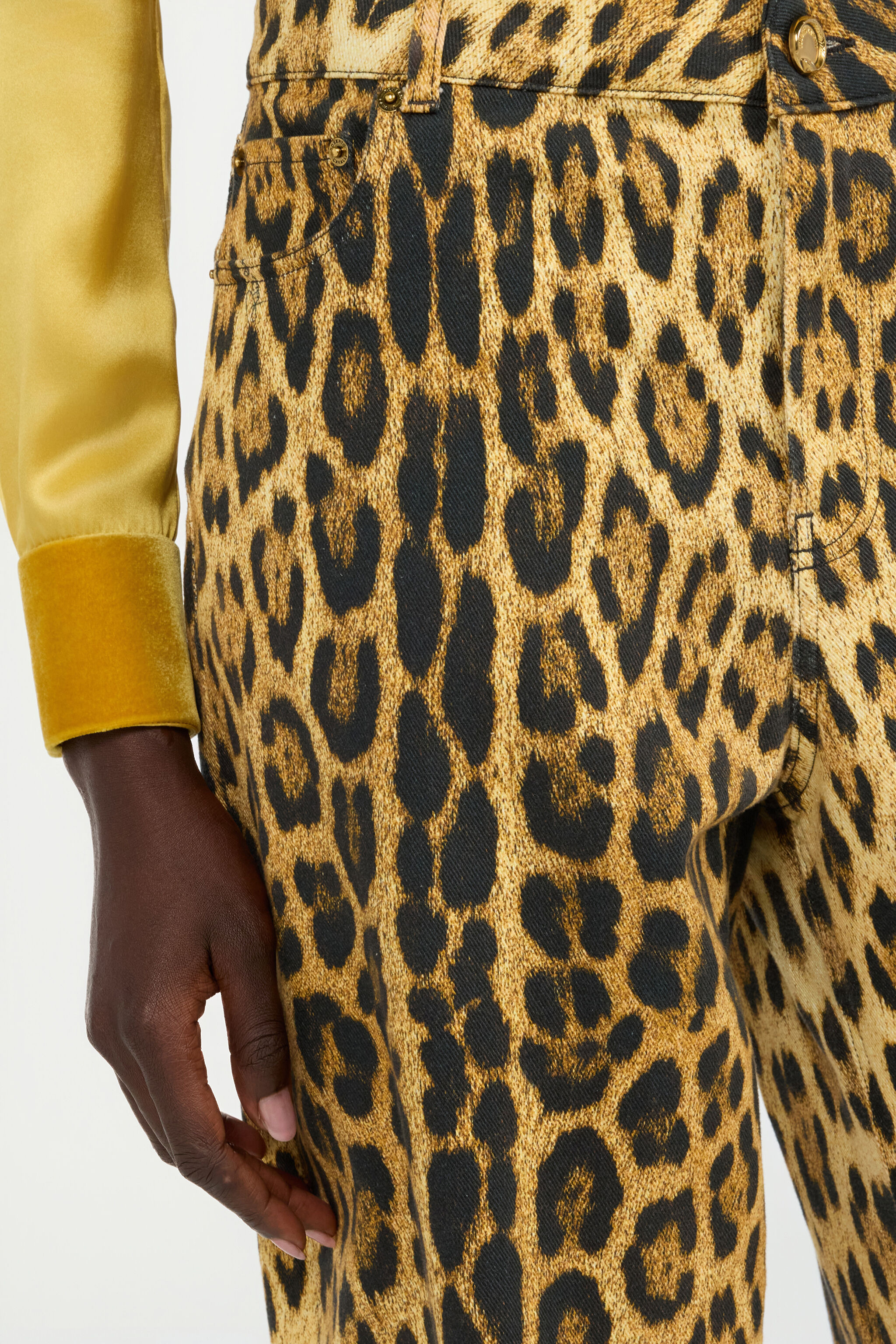 Jeans With Jaguar Skin Print - 6