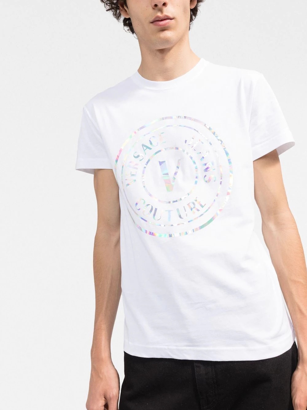 holographic logo print T-shirt - 3