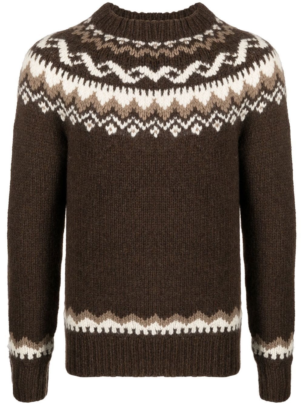 fair-isle intarsia knit jumper - 1