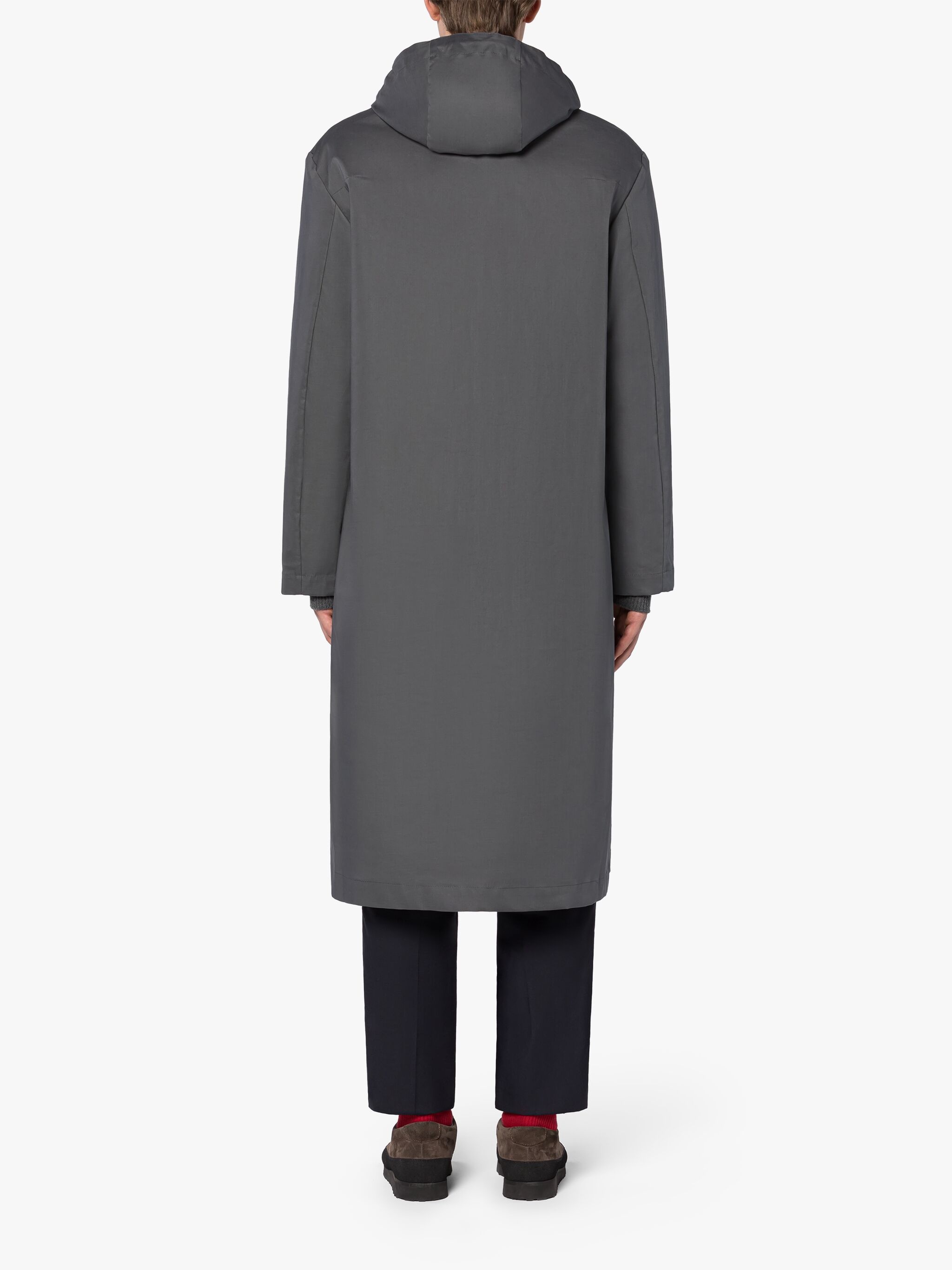 WOLFSON GREY RAINTEC HOODED COAT - 3
