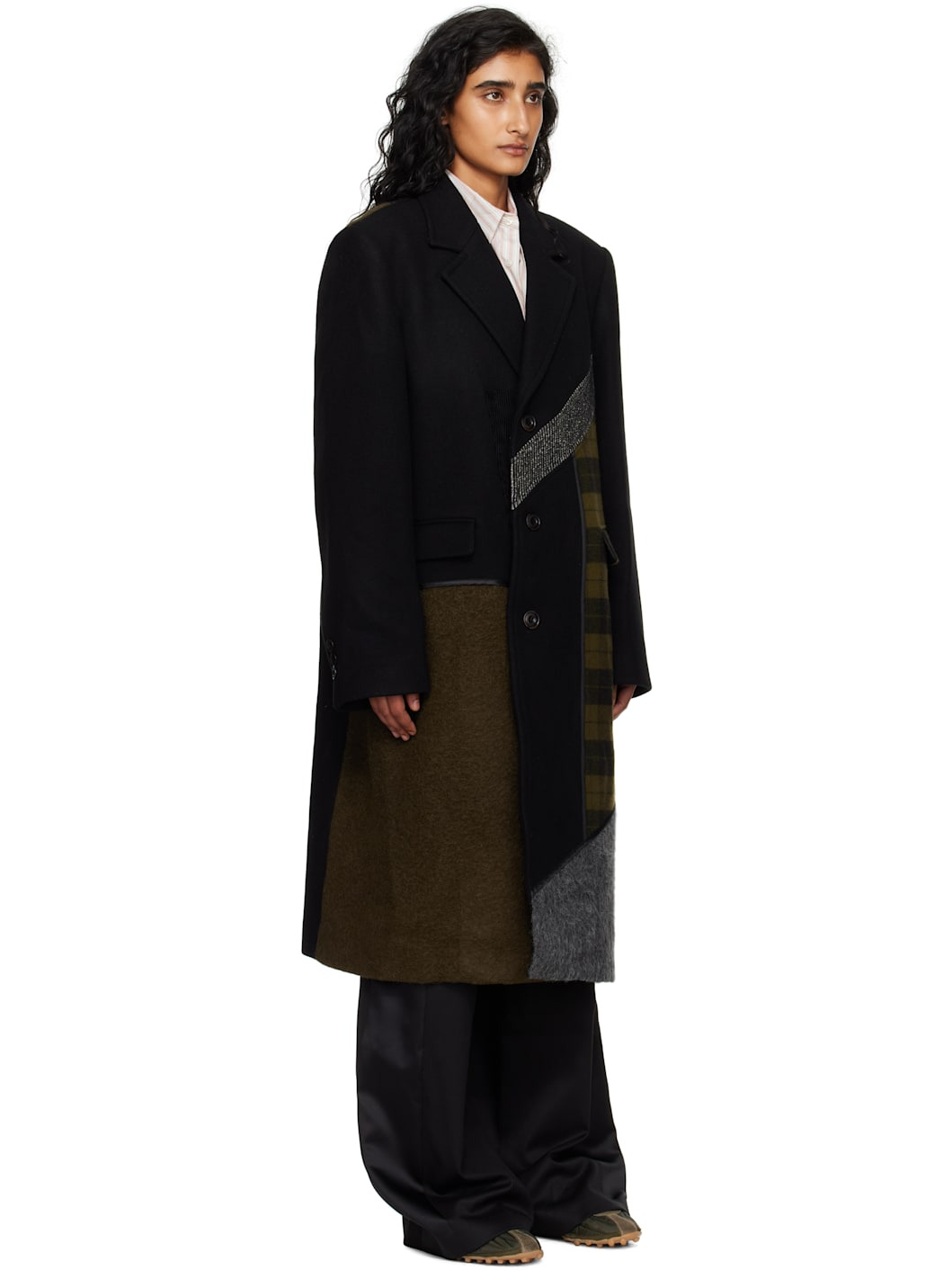 Multicolor Patchwork Wool Coat - 2