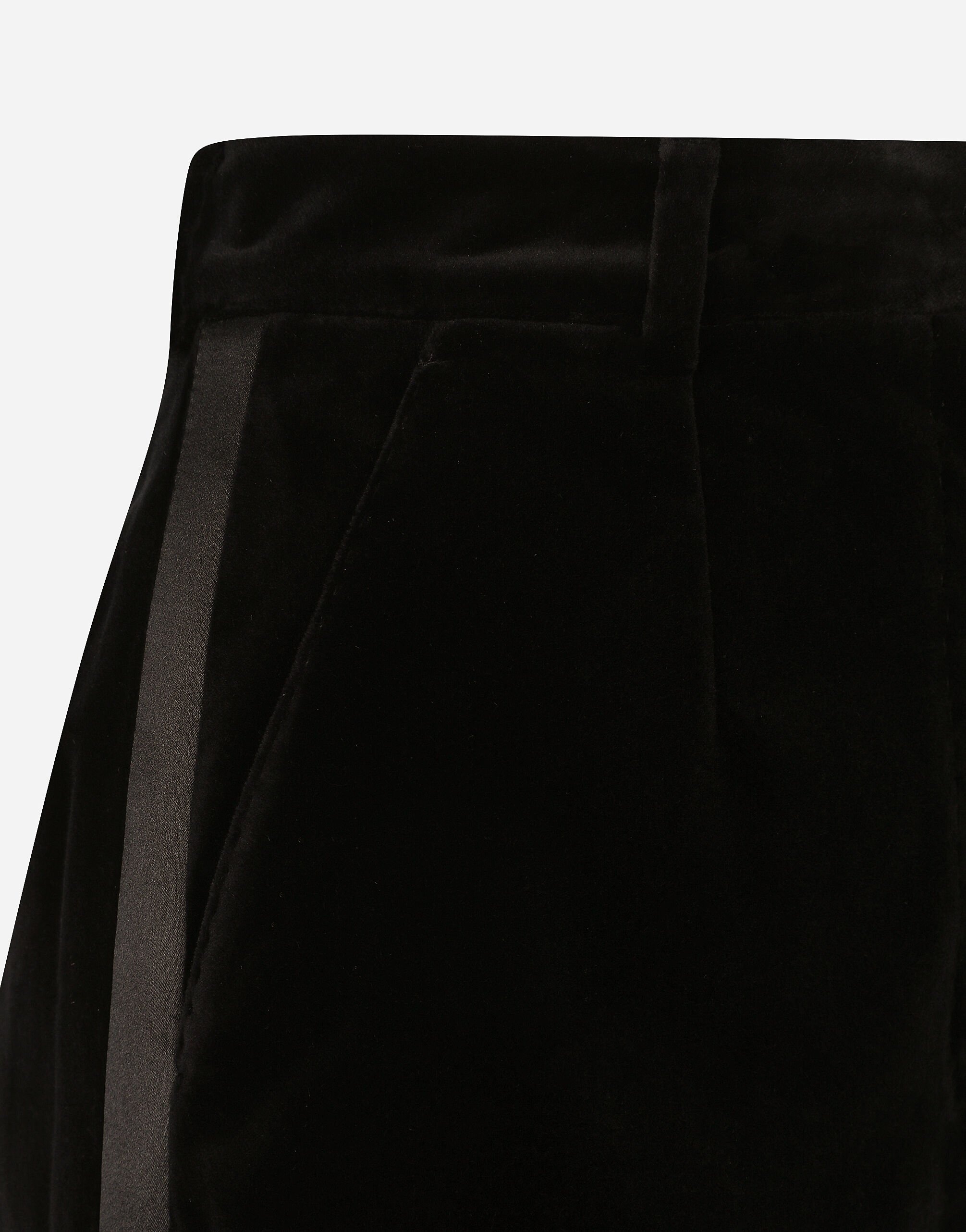 Velvet high-waisted tuxedo panties - 7