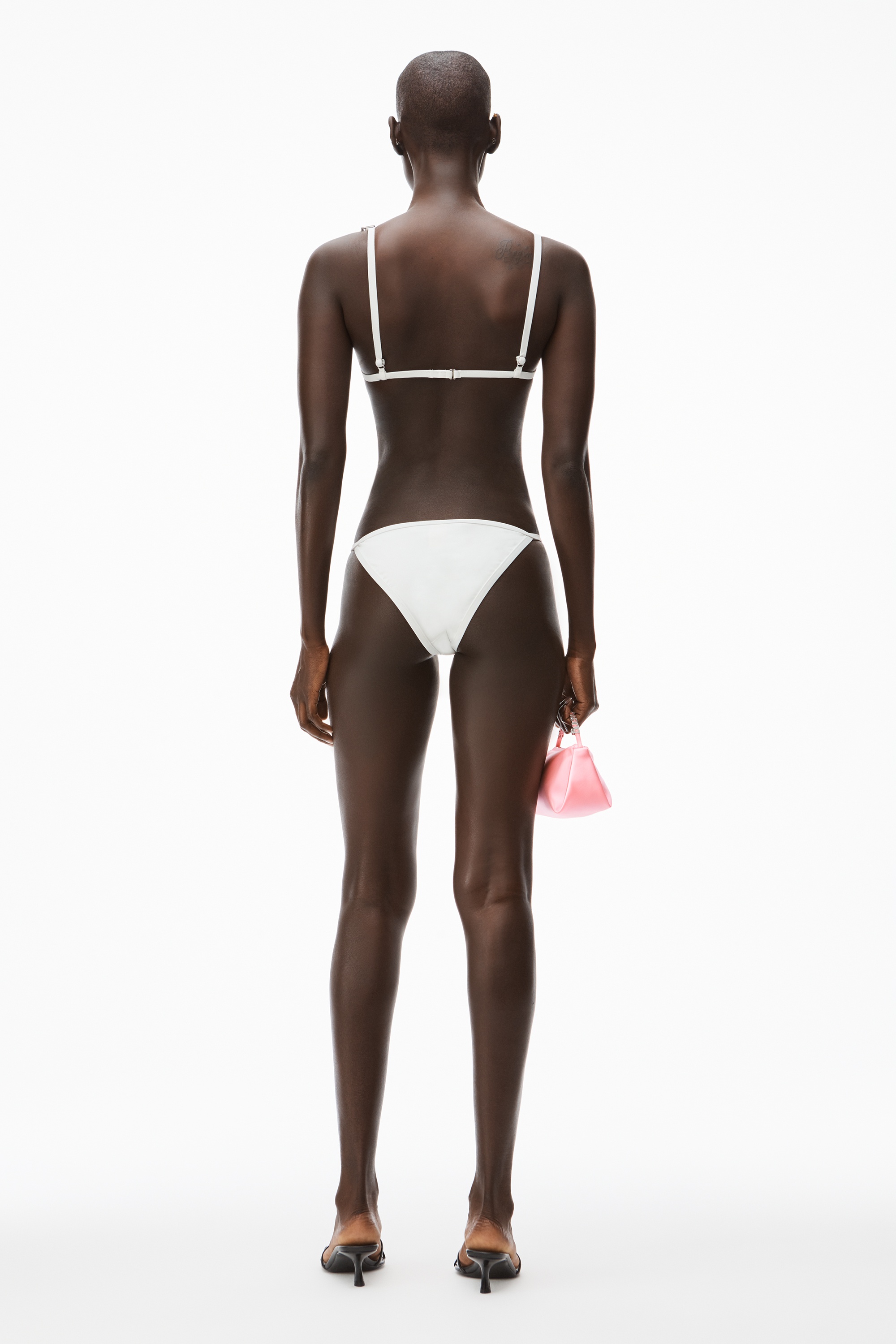 DIAMANTE LOGO BIKINI TOP IN JERSEY - 4