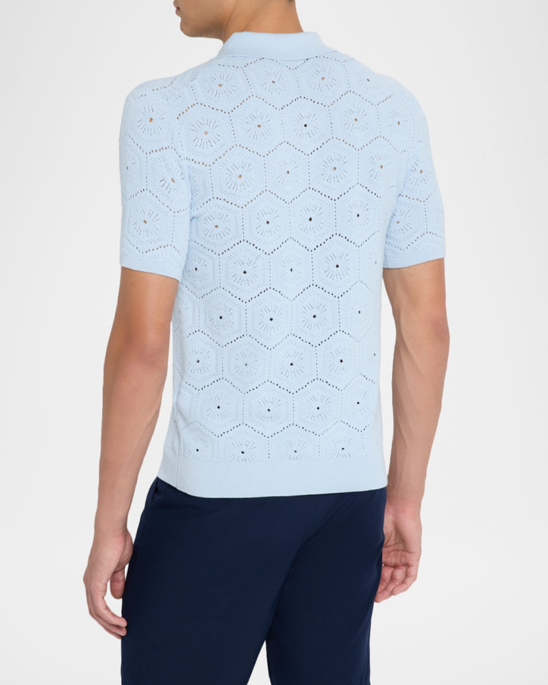 Men's Royce Geometric Crochet Camp Shirt 3