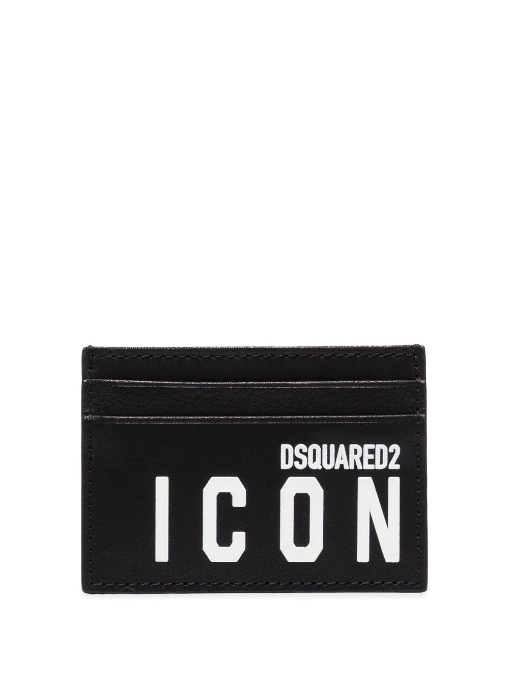 Icon logo-print leather card holder - 1