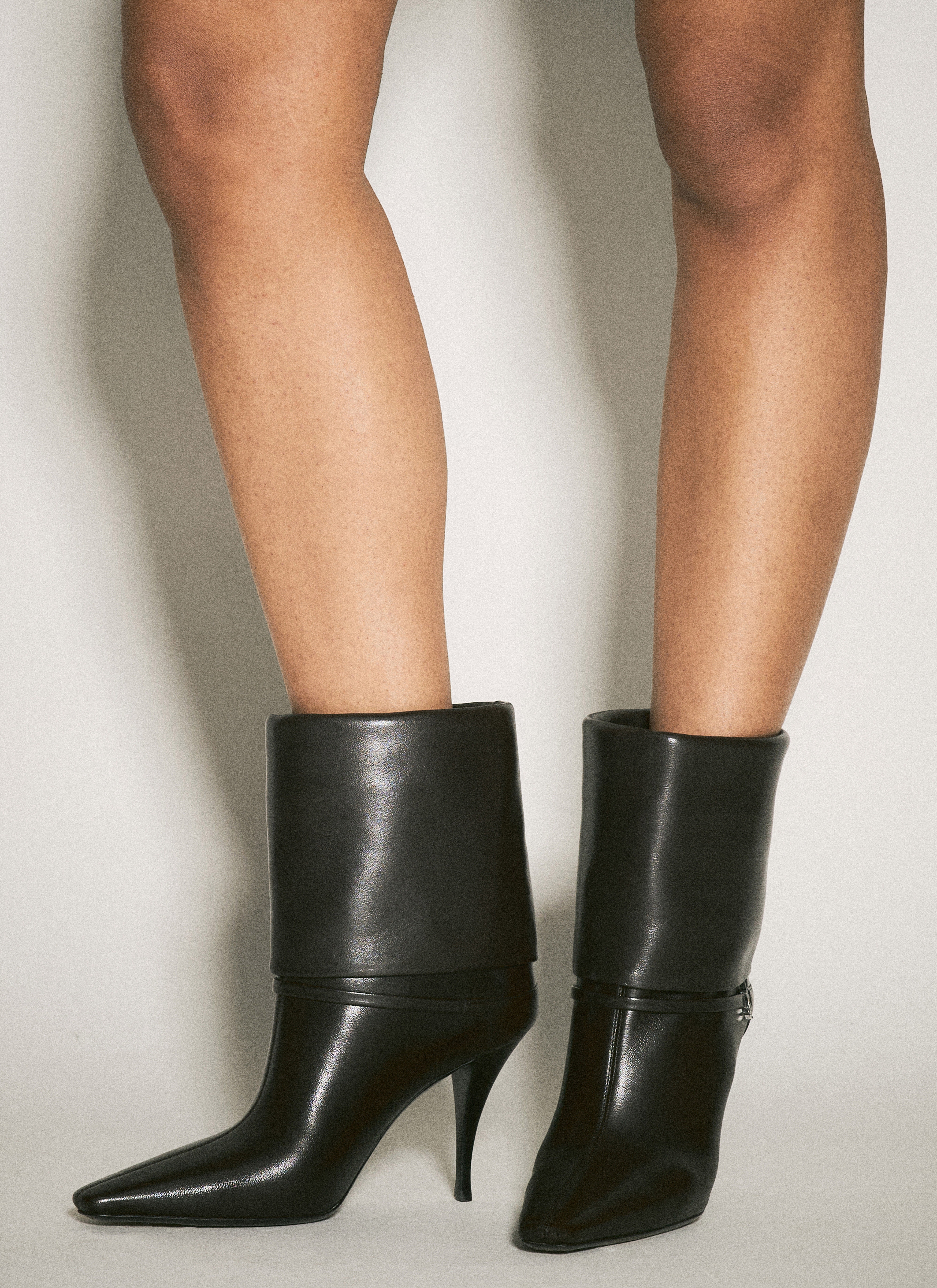 SAINT LAURENT Ricky Leather Boots | lncc | REVERSIBLE