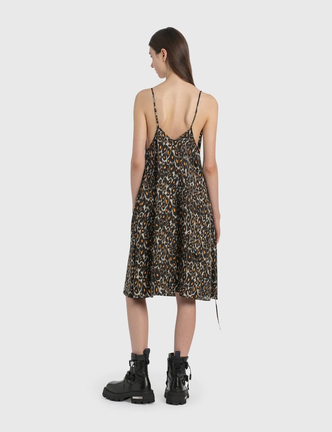 Midi Slip Dress with Back Tie - 2