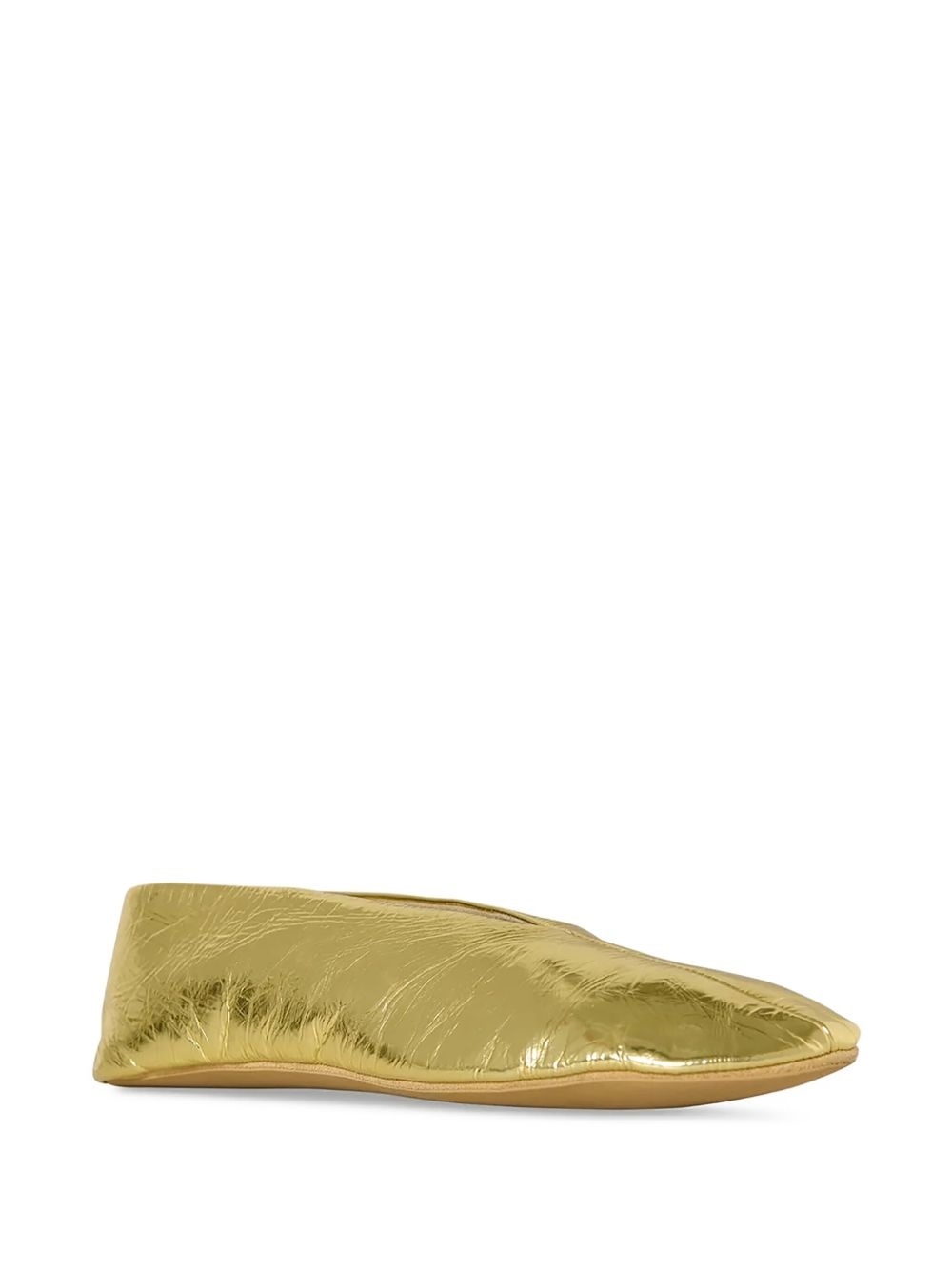 Stella metallic-leather ballet flats - 2