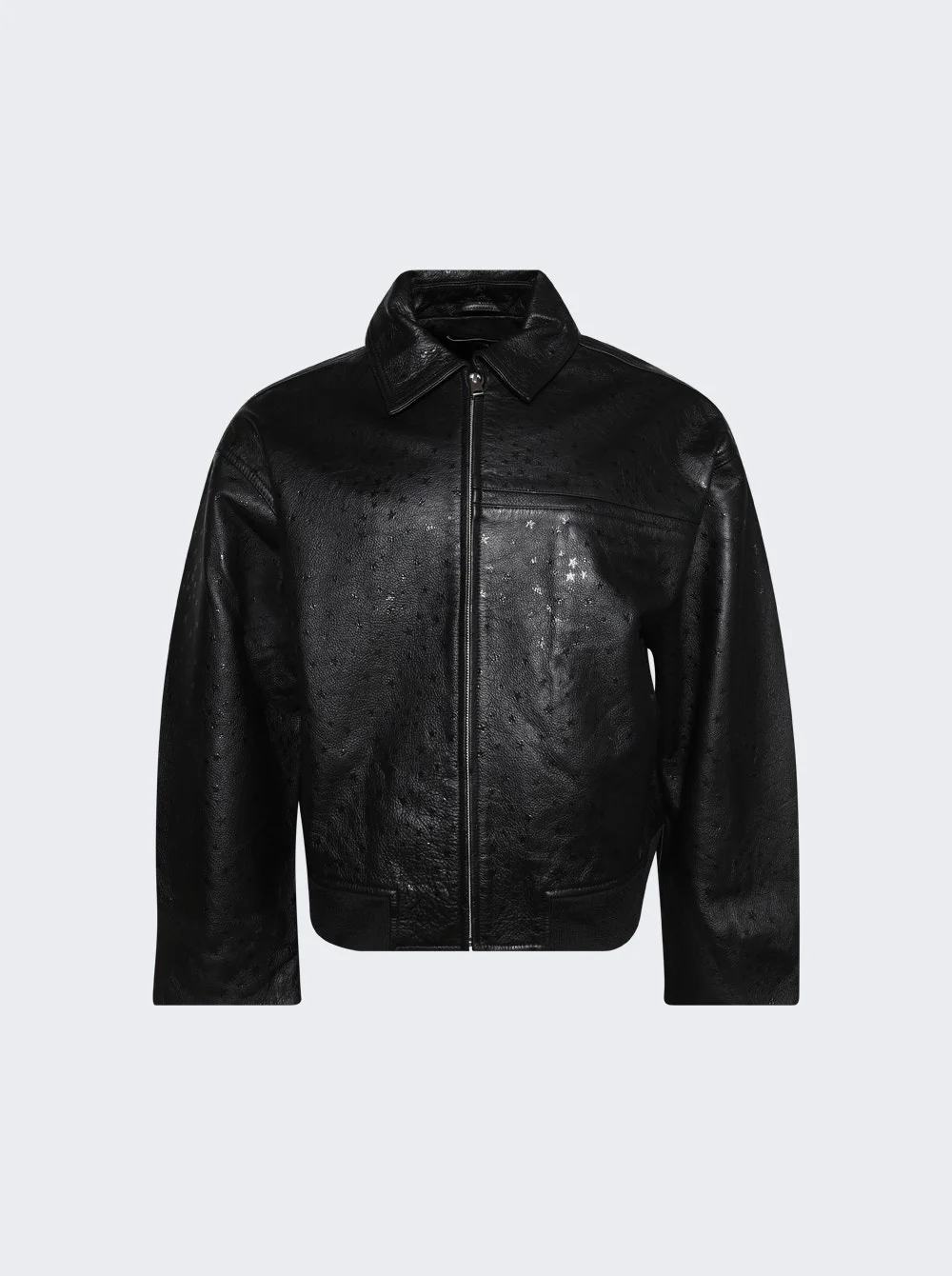 Leather Star Oversized Bomber Black - 1
