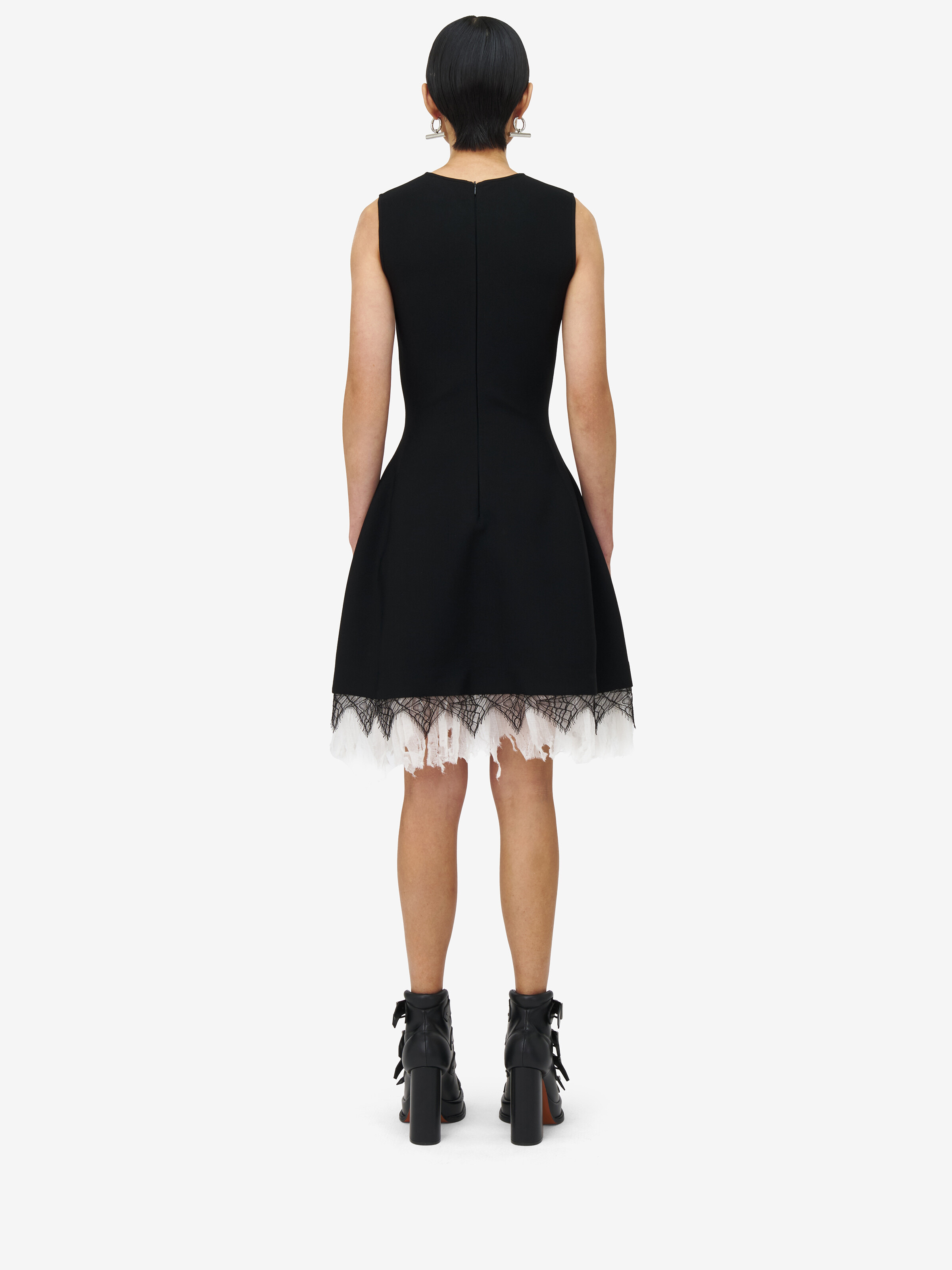 Cobweb Lace Knitted Dress - 4