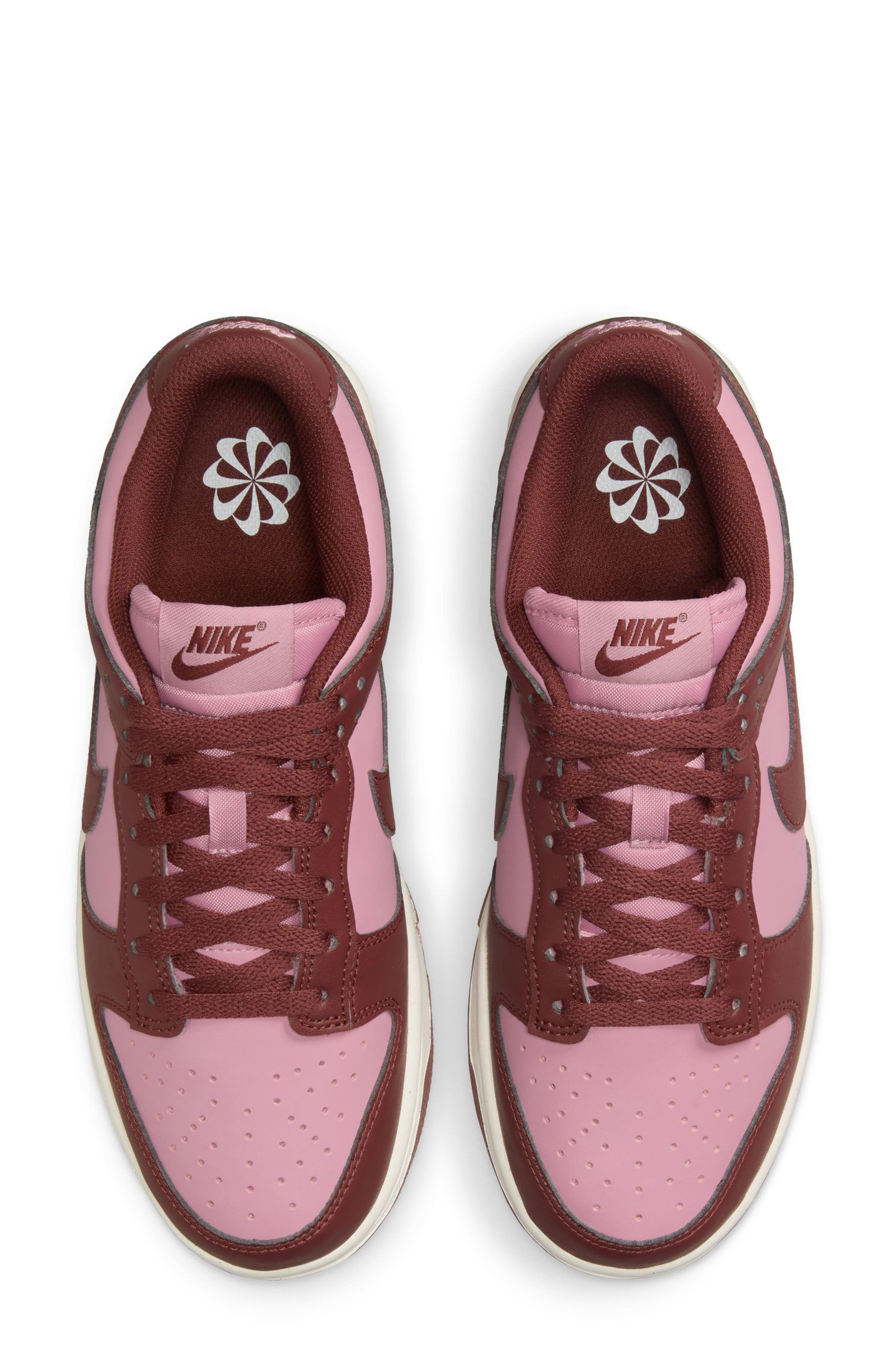 Nike Dunk Low Next Nature Sneaker in White/Pink/Dark Pony at Nordstrom - 3