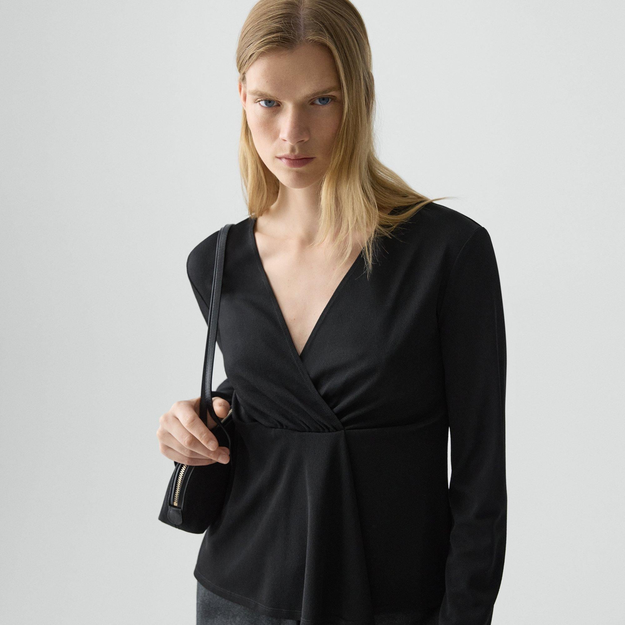 Gathered Top in Crepe Jersey - 5