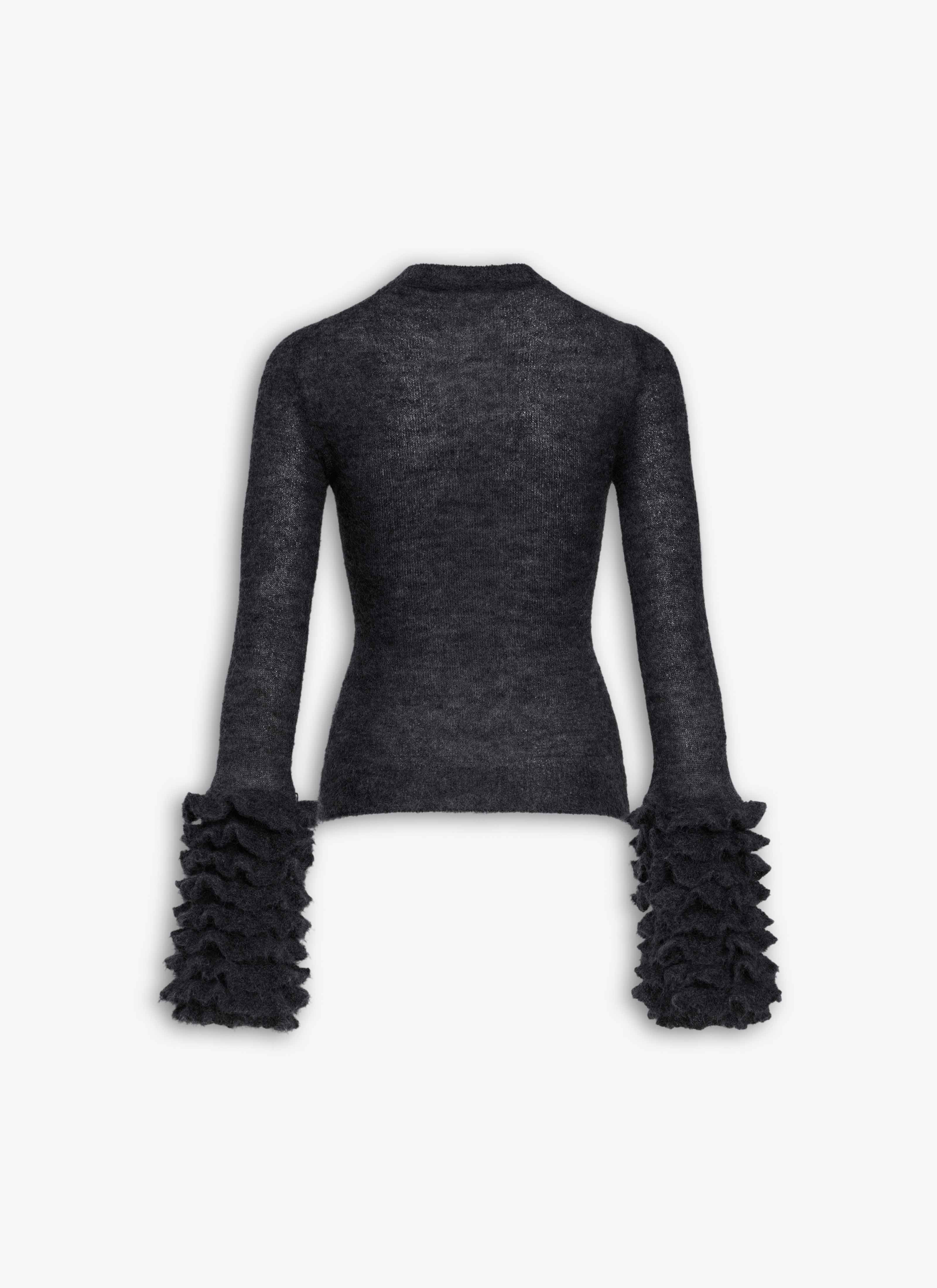 FRILLS MOHAIR KNIT JUMPER - 4
