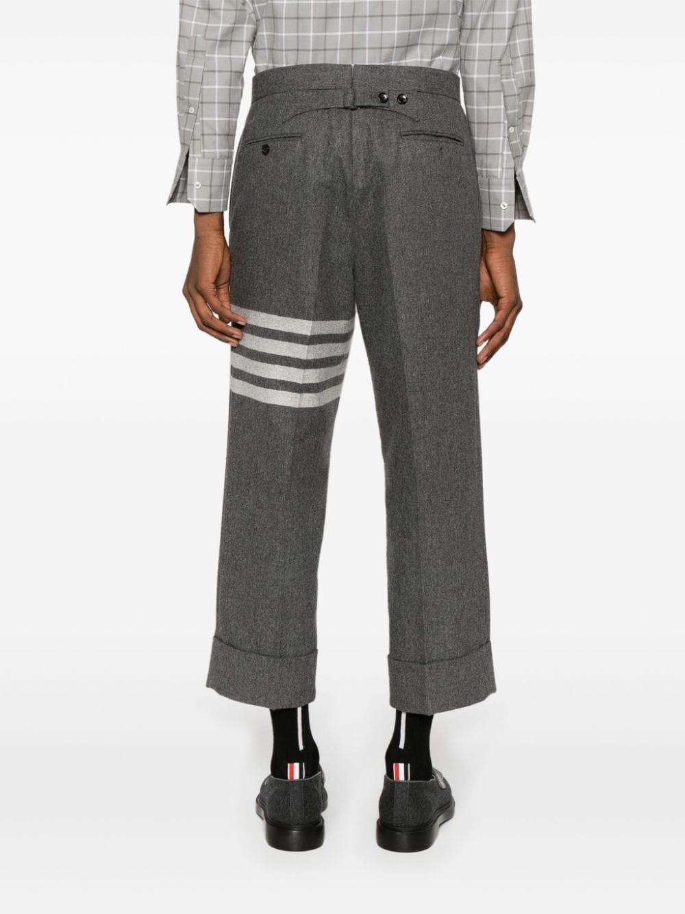 low-rise drop-crotch tailored trousers - 4