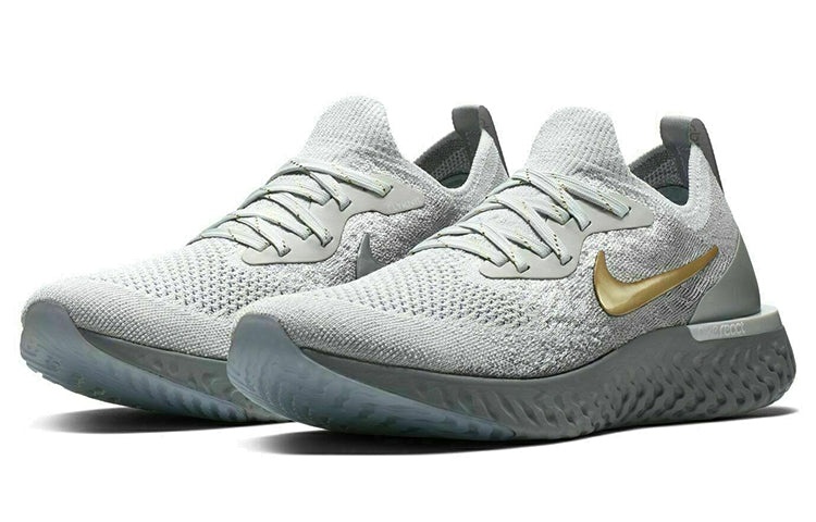 (WMNS) Nike Epic React Flyknit Premium 'Vast Grey Gold' AV3048-070 - 3