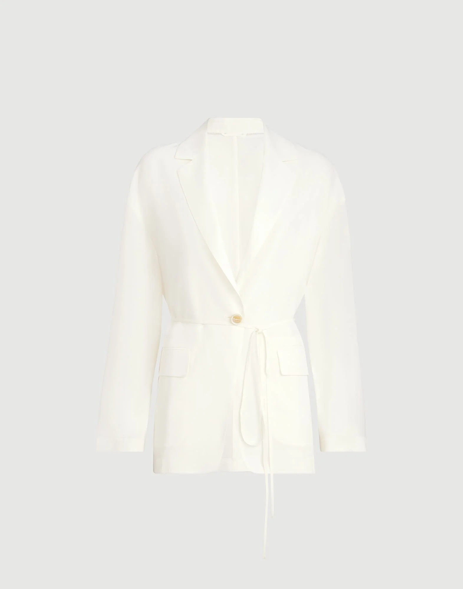 Sablé silk crêpe blazer with monili - 1
