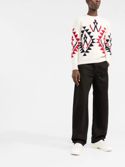 Moncler graphic-knit wool jumper outlook