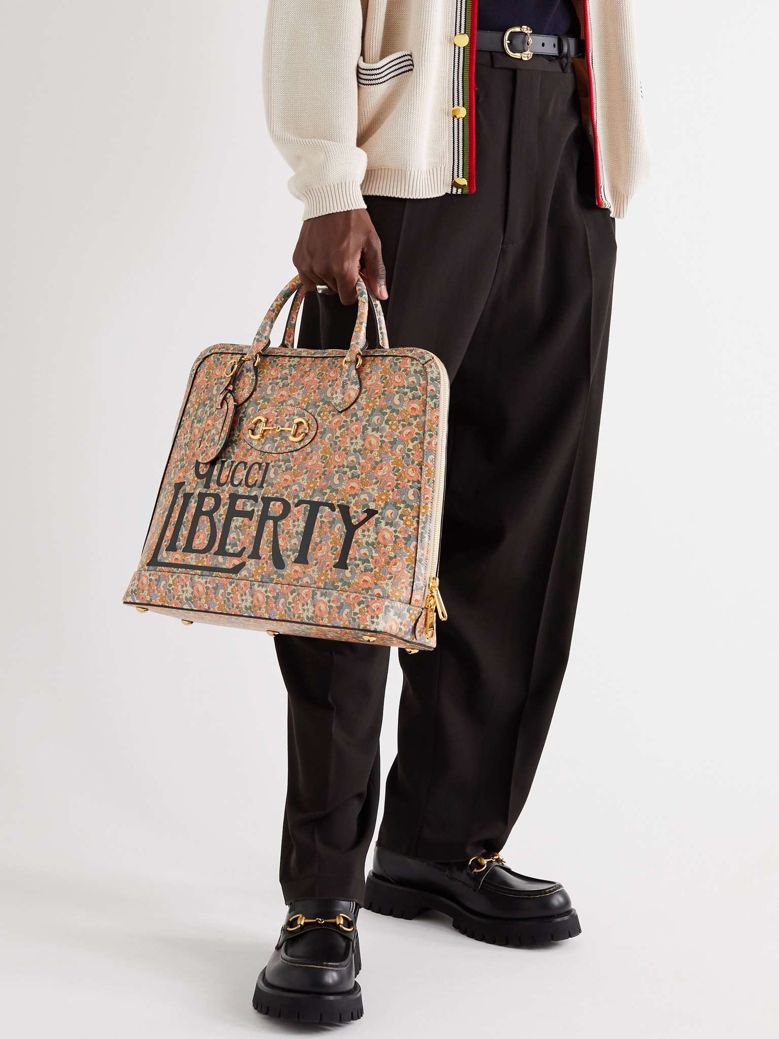 + Liberty Horsebit 1955 Printed Leather Tote Bag - 2